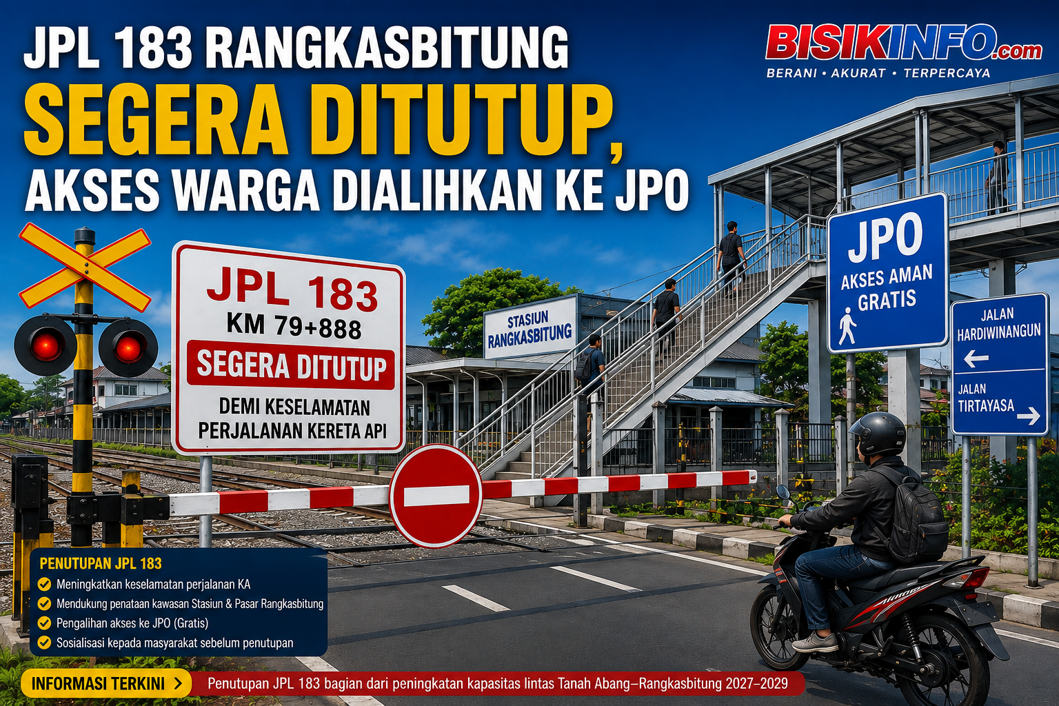 Perlintasan JPL 183 Rangkasbitung Bakal Ditutup