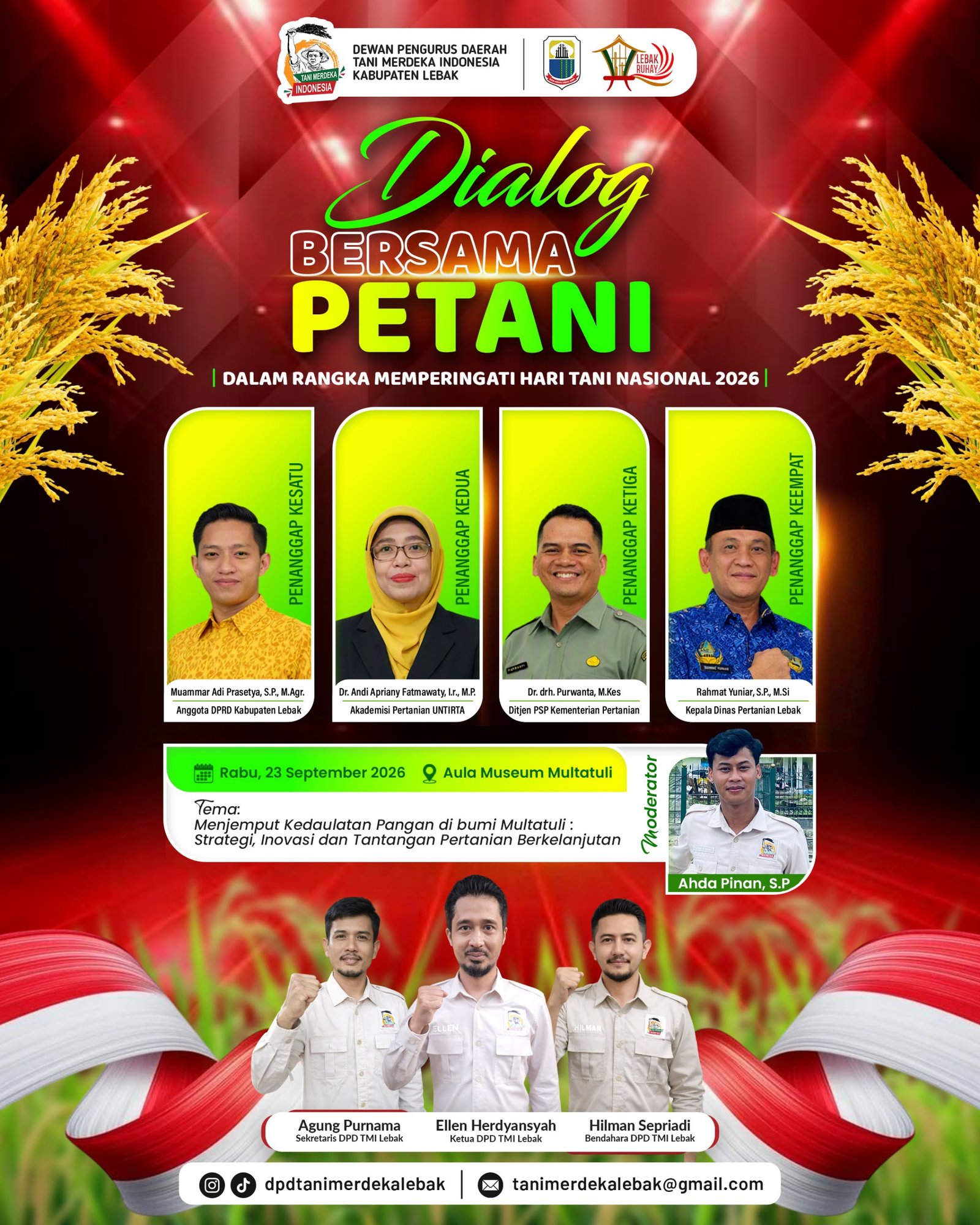 TMI Lebak Siapkan Dialog Bersama Petani, Bahas Kedaulatan Pangan dan Pertanian Berkelanjutan